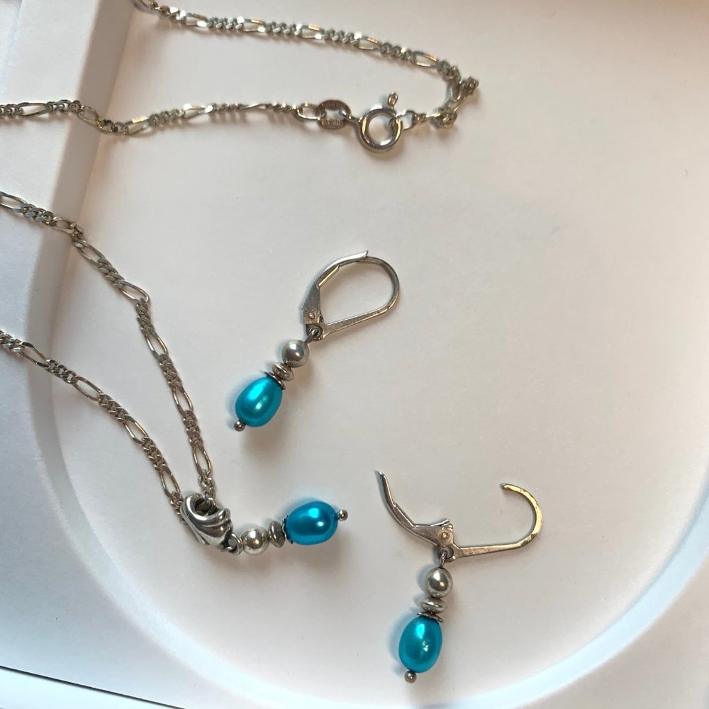 Turquoise Pearl Set - Picture 2 of 3